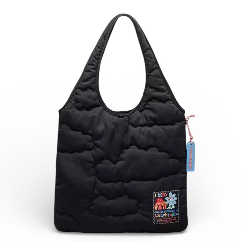 Coach Chic Black Cloud Pattern Tote Bag, Coachtop… - image 7